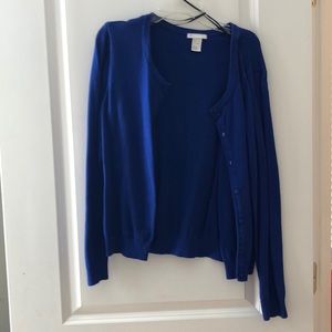 Blue cardigan